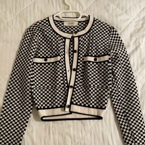 Checkered cropped sweater
